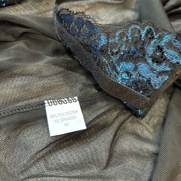 Sexy Lace Babydoll Lingerie with Choker Chemise Nightgown Cut Out Back 2PCS - Picture 4 of 11